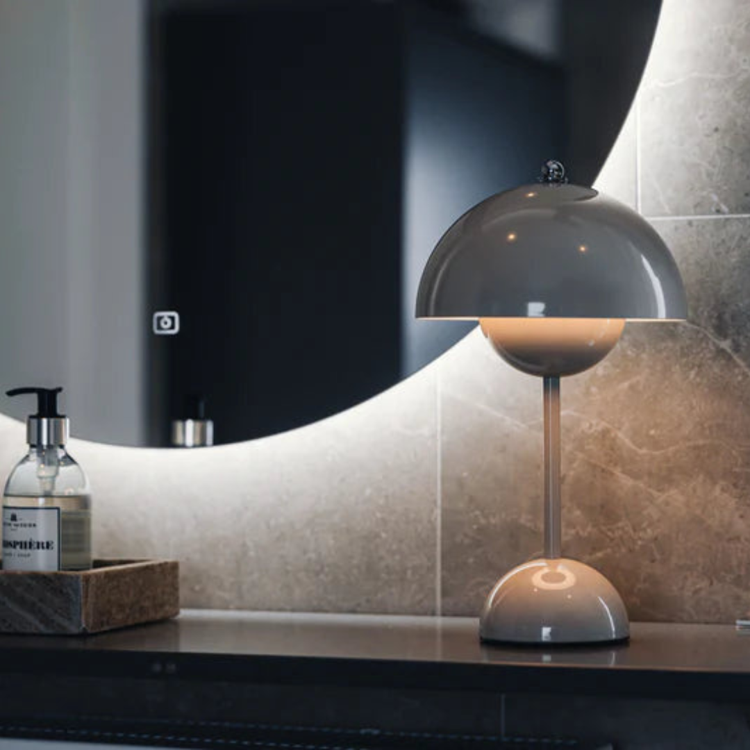 Bordslampa Batteri Svamplampa Flowerbud – Batteridriven LED med 5000 mAH för Mysig Belysning 3