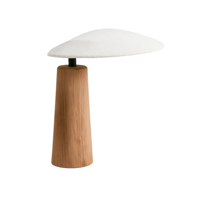 Japandi Bordslampa i Massivt Trä – Minimalistisk LED-lampa för Heminredning, Naturligt Trä, 30 cm H, Mysigt Sken 0