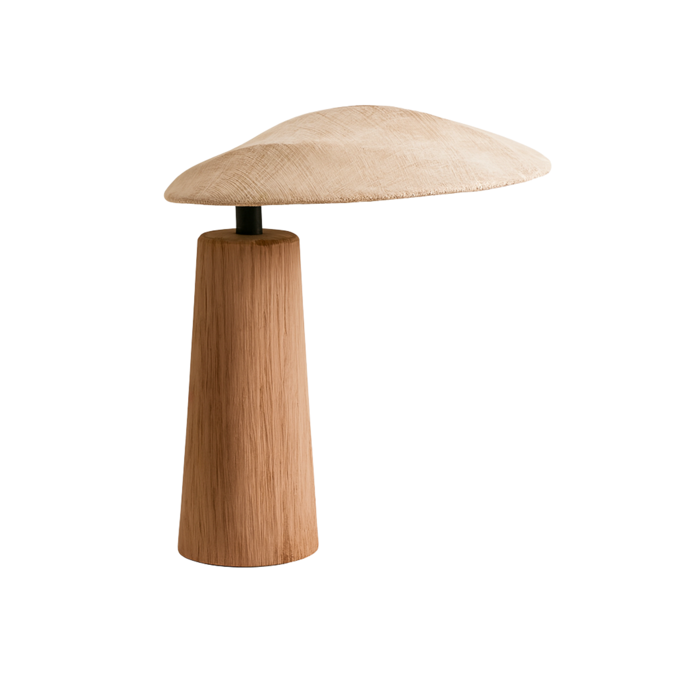 Japandi Bordslampa i Massivt Trä – Minimalistisk LED-lampa för Heminredning, Naturligt Trä, 30 cm H, Mysigt Sken 1