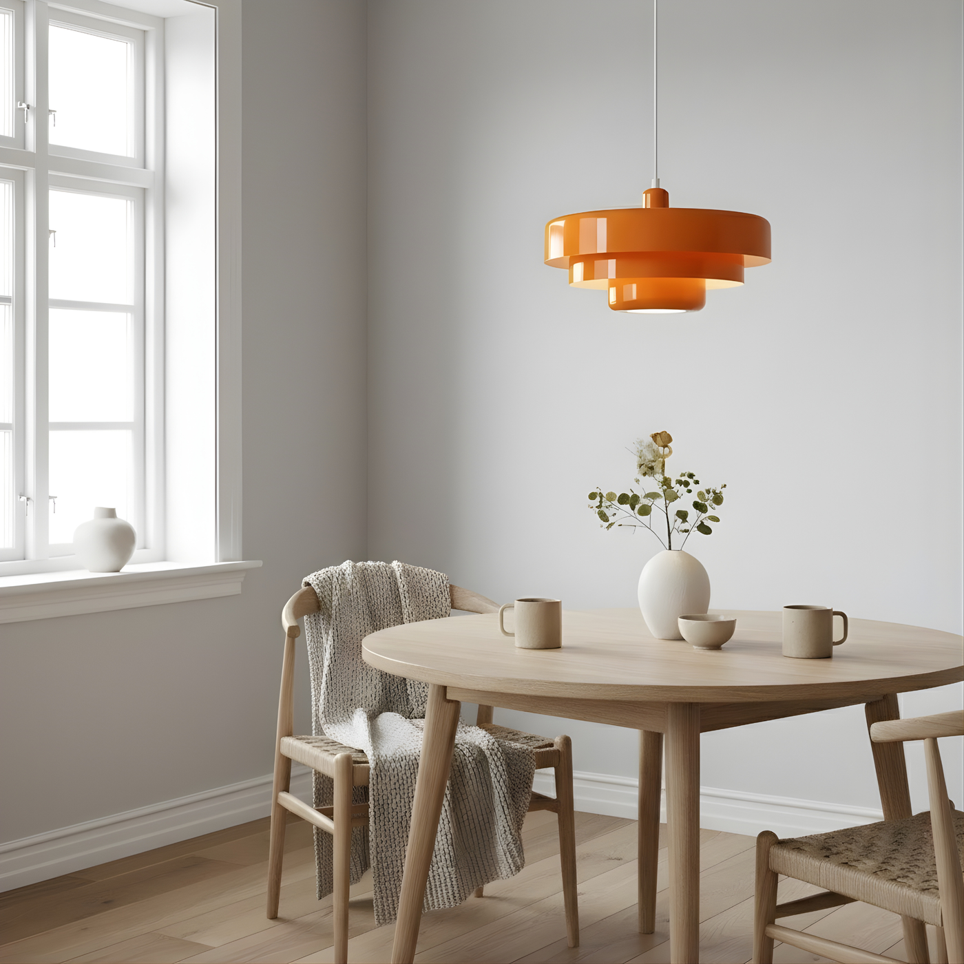 Pendellampa i Bauhaus-stil med Metallskärm – Elegant Taklampa för Sovrum och Matsal 3