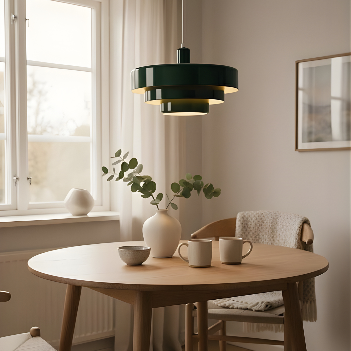 Pendellampa i Bauhaus-stil med Metallskärm – Elegant Taklampa för Sovrum och Matsal 7